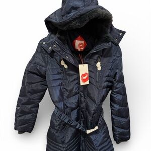 Hot Kiss Midnight Blue Puffer Jacket